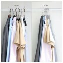 Wieszak ubraniowy FLEXI komplet 20 sztuk szaro-czarny Wieszak ubraniowy FLEXI komplet 20 sztuk szaro-czarny