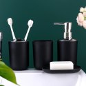Zestaw łazienkowy FLORES 6 elementów czarny Zestaw łazienkowy FLORES 6 elementów czarny