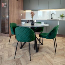 Krzesło aksamitne FARGO Velvet Ciemnozielone