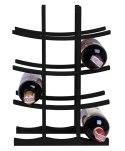 Stojak na wino bambusowy TODGAR czarny Stojak na wino bambusowy TODGAR czarny