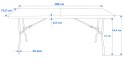 Stół cateringowy WOODLAND składany w walizkę 180 cm Stół cateringowy WOODLAND składany w walizkę 180 cm