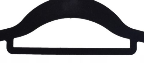 Wieszak welurowy Maxi komplet 60 sztuk czarny Wieszak welurowy Maxi komplet 60 sztuk czarny