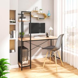 Biurko loftowe z półkami z nadstawką TROSA MODERN OAK