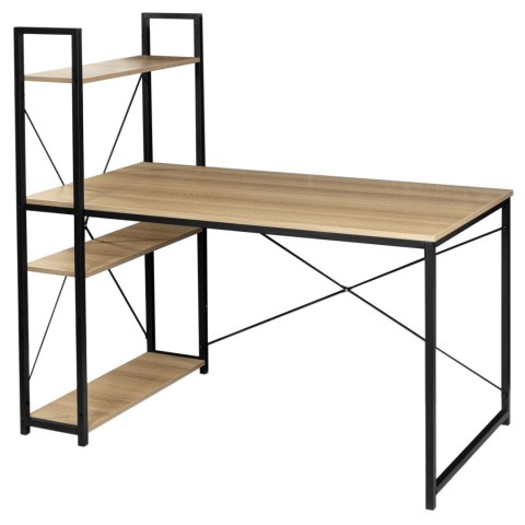 Biurko loftowe z półkami z nadstawką TROSA MODERN OAK Biurko loftowe z półkami z nadstawką TROSA MODERN OAK
