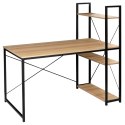 Biurko loftowe z półkami z nadstawką TROSA MODERN OAK Biurko loftowe z półkami z nadstawką TROSA MODERN OAK