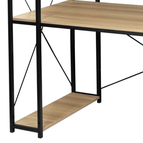 Biurko loftowe z półkami z nadstawką TROSA MODERN OAK Biurko loftowe z półkami z nadstawką TROSA MODERN OAK