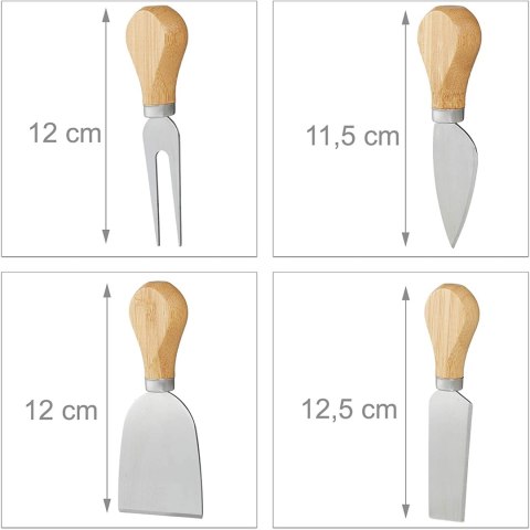 Deska bambusowa do serów WARNA z nożami 22 cm Deska bambusowa do serów WARNA z nożami 22 cm
