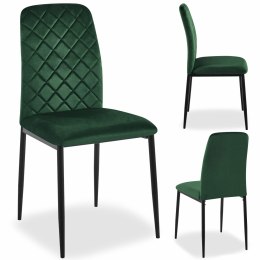 Krzesło MAVERIK VELVET ciemnozielone