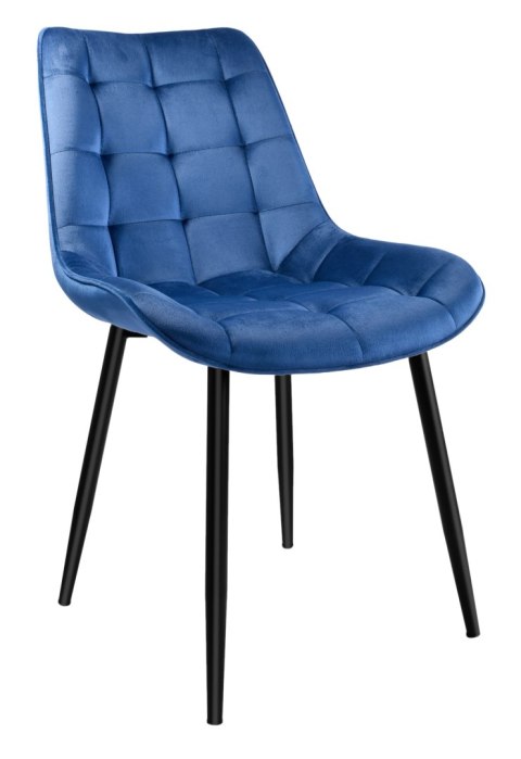 Krzesło NORMAN niebieskie velvet Krzesło NORMAN niebieskie velvet