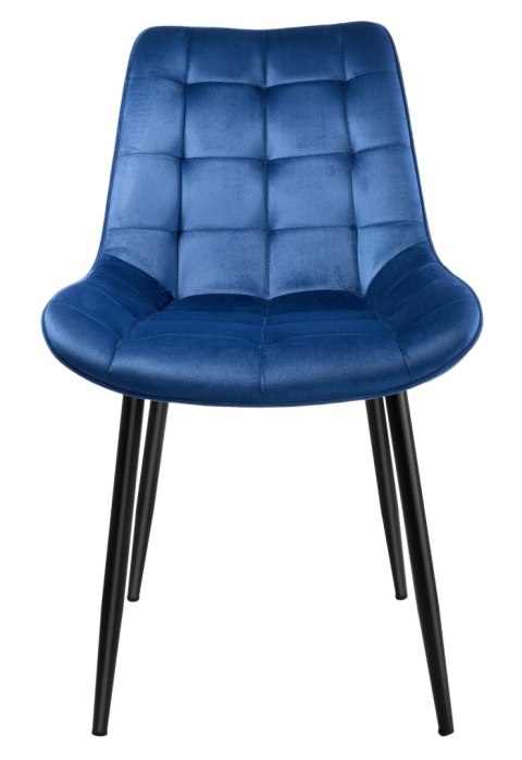 Krzesło NORMAN niebieskie velvet Krzesło NORMAN niebieskie velvet