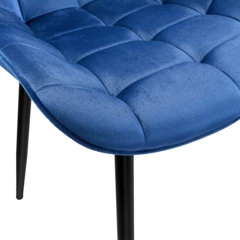 Krzesło NORMAN niebieskie velvet Krzesło NORMAN niebieskie velvet