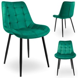 Krzesło NORMAN zielone velvet