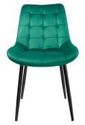 Krzesło NORMAN zielone velvet Krzesło NORMAN zielone velvet