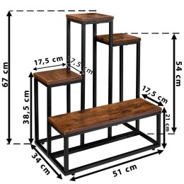 Kwietnik metalowy loft ANTIRES RUSTIC stojak na kwiaty