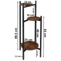 Kwietnik metalowy loft TRETORRI RUSTIC stojak na kwiaty Kwietnik metalowy loft TRETORRI RUSTIC stojak na kwiaty
