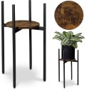 Kwietnik metalowy loftowy czarny TORRE RUSTIC 60 cm Kwietnik metalowy loftowy czarny TORRE RUSTIC 60 cm