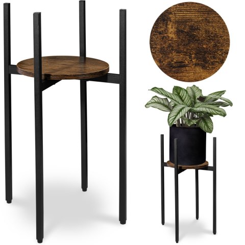 Kwietnik metalowy loftowy czarny TORRE RUSTIC 60 cm Kwietnik metalowy loftowy czarny TORRE RUSTIC 60 cm