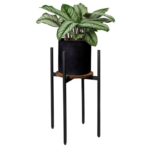 Kwietnik metalowy loftowy czarny TORRE RUSTIC 60 cm Kwietnik metalowy loftowy czarny TORRE RUSTIC 60 cm