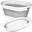 Miska składana owalna AIDA biało-szara 25L COMPACT Miska składana owalna AIDA biało-szara 25L COMPACT