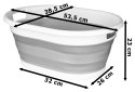 Miska składana owalna AIDA biało-szara 25L COMPACT Miska składana owalna AIDA biało-szara 25L COMPACT