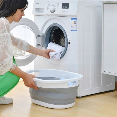 Miska składana owalna AIDA biało-szara 25L COMPACT Miska składana owalna AIDA biało-szara 25L COMPACT