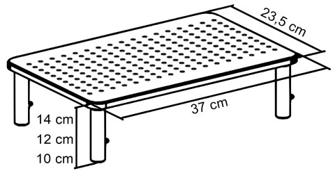 Regulowana podstawka NANKIN pod monitor laptop czarna Regulowana podstawka NANKIN pod monitor laptop czarna