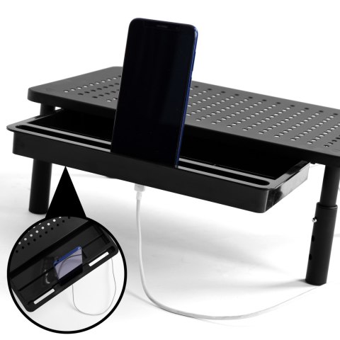 Regulowana podstawka NANKIN pod monitor laptop czarna Regulowana podstawka NANKIN pod monitor laptop czarna