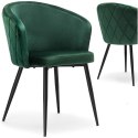 Krzesło HAMPTON VELVET ciemnozielone Krzesło HAMPTON VELVET ciemnozielone
