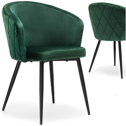Krzesło HAMPTON VELVET ciemnozielone Krzesło HAMPTON VELVET ciemnozielone
