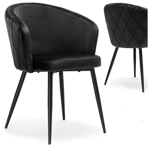 Krzesło HAMPTON VELVET czarne Krzesło HAMPTON VELVET czarne