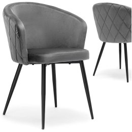 Krzesło HAMPTON VELVET grafitowe