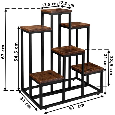 Kwietnik metalowy loft BELGAR RUSTIC stojak na kwiaty Kwietnik metalowy loft BELGAR RUSTIC stojak na kwiaty