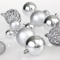 Zestaw bombek choinkowych REGALO SREBRNY 100 sztuk Zestaw bombek choinkowych REGALO SREBRNY 100 sztuk