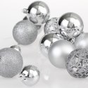 Zestaw bombek choinkowych REGALO SREBRNY 100 sztuk Zestaw bombek choinkowych REGALO SREBRNY 100 sztuk