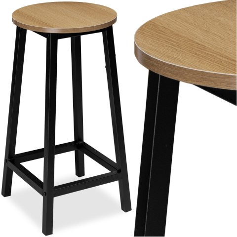 Krzesło barowe metalowe FLINT MODERN OAK Krzesło barowe metalowe FLINT MODERN OAK