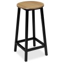 Krzesło barowe metalowe FLINT MODERN OAK Krzesło barowe metalowe FLINT MODERN OAK