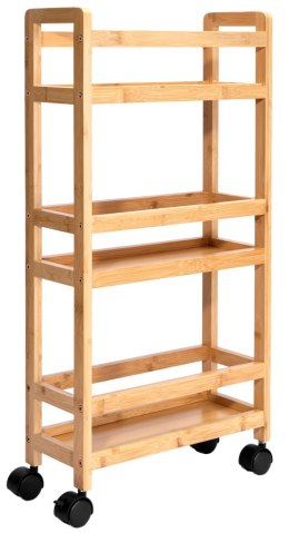 Regał na kółkach INAKI 3 poziomy natural