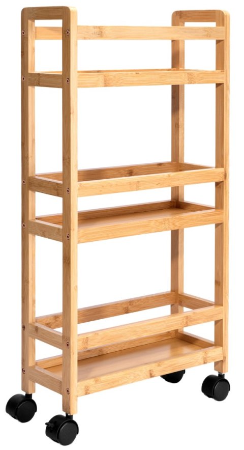 Regał na kółkach INAKI 3 poziomy natural Regał na kółkach INAKI 3 poziomy natural