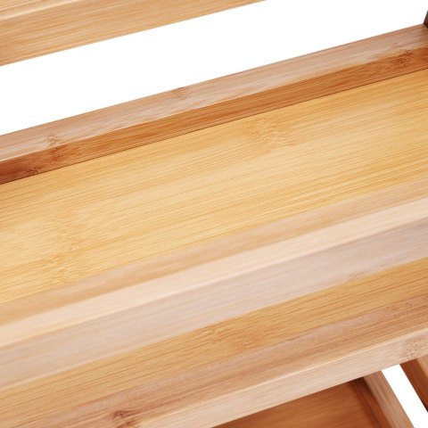 Regał na kółkach INAKI 3 poziomy natural Regał na kółkach INAKI 3 poziomy natural