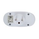 ESPERANZA ROZGAŁĘŹNIK ELEKTRYCZNY 2 GNIAZDA Z WYŁĄCZNIKIEM BIAŁY ELK306W
