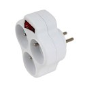 ESPERANZA ROZGAŁĘŹNIK ELEKTRYCZNY 3 GNIAZDA Z WYŁĄCZNIKIEM BIAŁY ELK304W