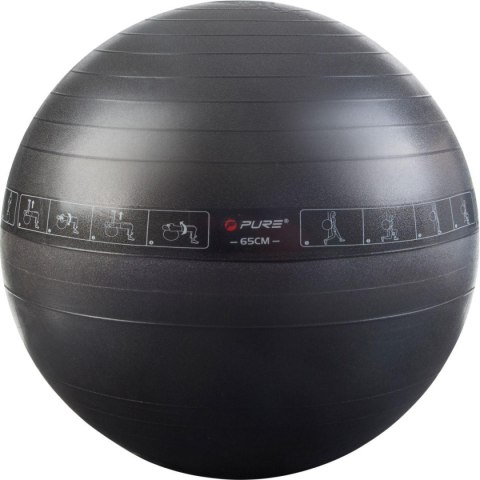 PIŁKA DO ĆWICZEŃ FITNESS 65CM CZARNA PURE 2 IMPROVE PIŁKA DO ĆWICZEŃ FITNESS 65CM CZARNA PURE 2 IMPROVE