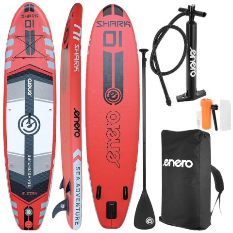 ZESTAW - DESKA SUP DMUCHANA ENERO 320x76x15CM SHARK ZESTAW - DESKA SUP DMUCHANA ENERO 320x76x15CM SHARK