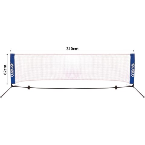 SIATKA ZE SŁUPKAMI ENERO 310X73CM 2W1 DO TENISA ZIEMNEGO, SIATKONOGI SIATKA ZE SŁUPKAMI ENERO 310X73CM 2W1 DO TENISA ZIEMNEGO, SIATKONOGI