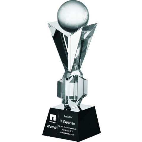 Trofeum szklane grawerowane z etui +wypełnianie farbą Trofeum szklane grawerowane z etui +wypełnianie farbą