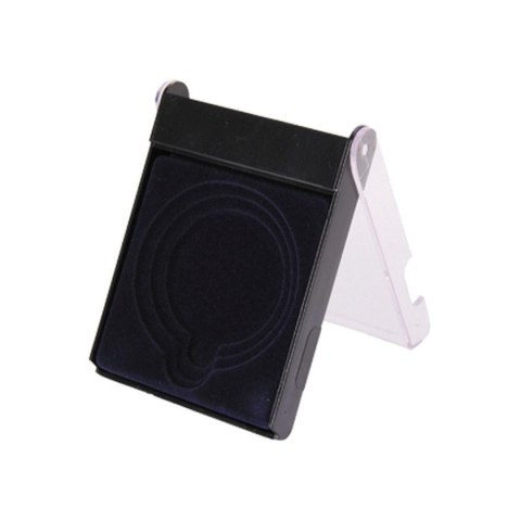 Etui plastikowe na medal 70mm 116x84x18mm niebiesk - A005B BK/BU Etui plastikowe na medal 70mm 116x84x18mm niebiesk - A005B BK/BU