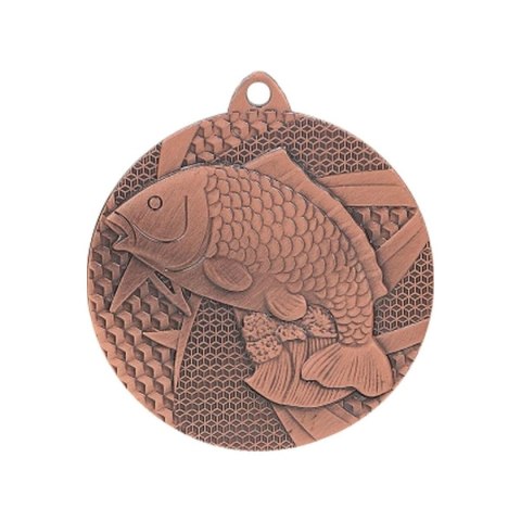 Medal brązowy- wędkarstwo - ryba - medal stalowy Medal brązowy- wędkarstwo - ryba - medal stalowy