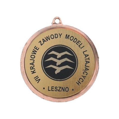 Medal brązowy z miejscem na emblemat 25 mm - medal stalowy z grawerowaniem na laminacie Medal brązowy z miejscem na emblemat 25 mm - medal stalowy z grawerowaniem na laminacie