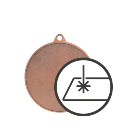 Medal brązowy z miejscem na emblemat 25 mm - medal stalowy z grawerowaniem na laminacie Medal brązowy z miejscem na emblemat 25 mm - medal stalowy z grawerowaniem na laminacie