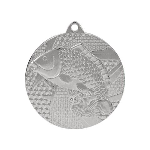 Medal srebrny- wędkarstwo - ryba - medal stalowy Medal srebrny- wędkarstwo - ryba - medal stalowy